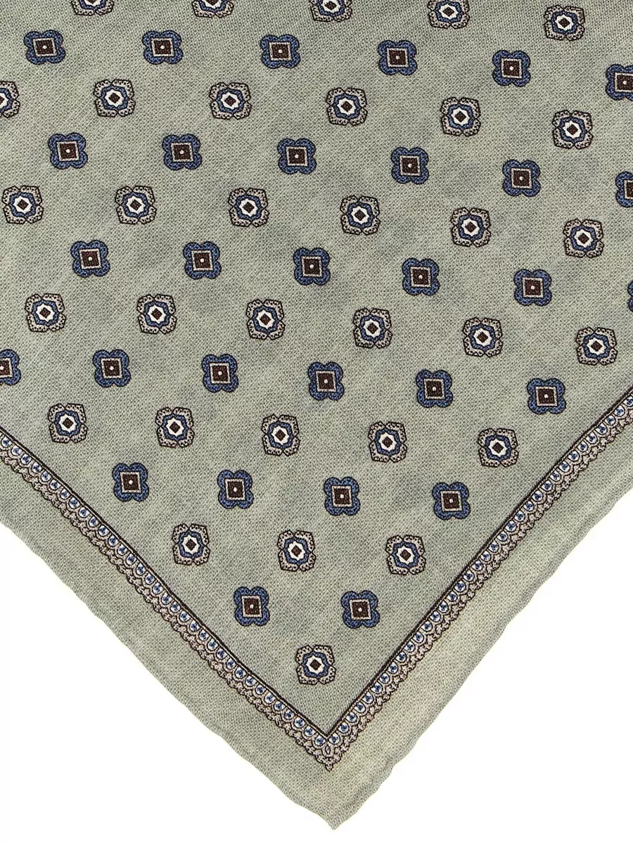 Brunello Cucinelli Silk Double-Sided Patterned Pocket Square