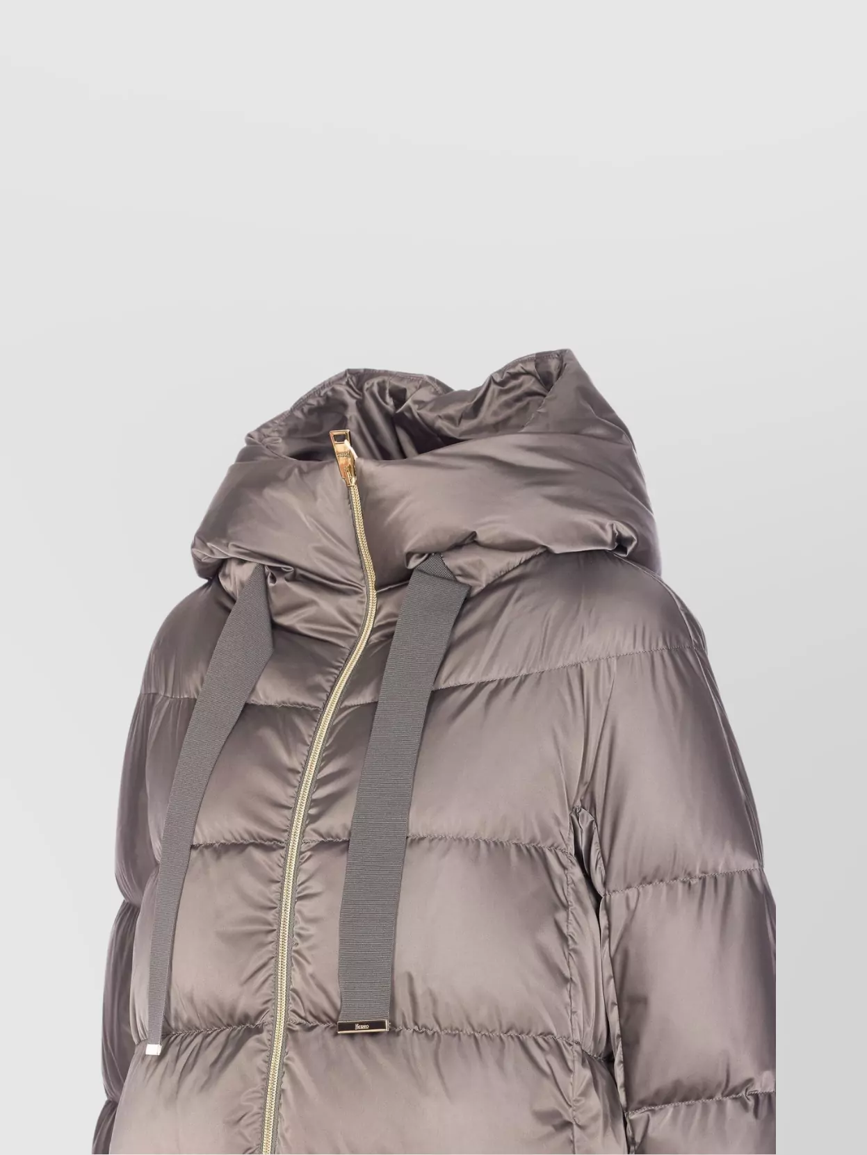 Herno Women's Down Jacket Maxi Buttons In Brown