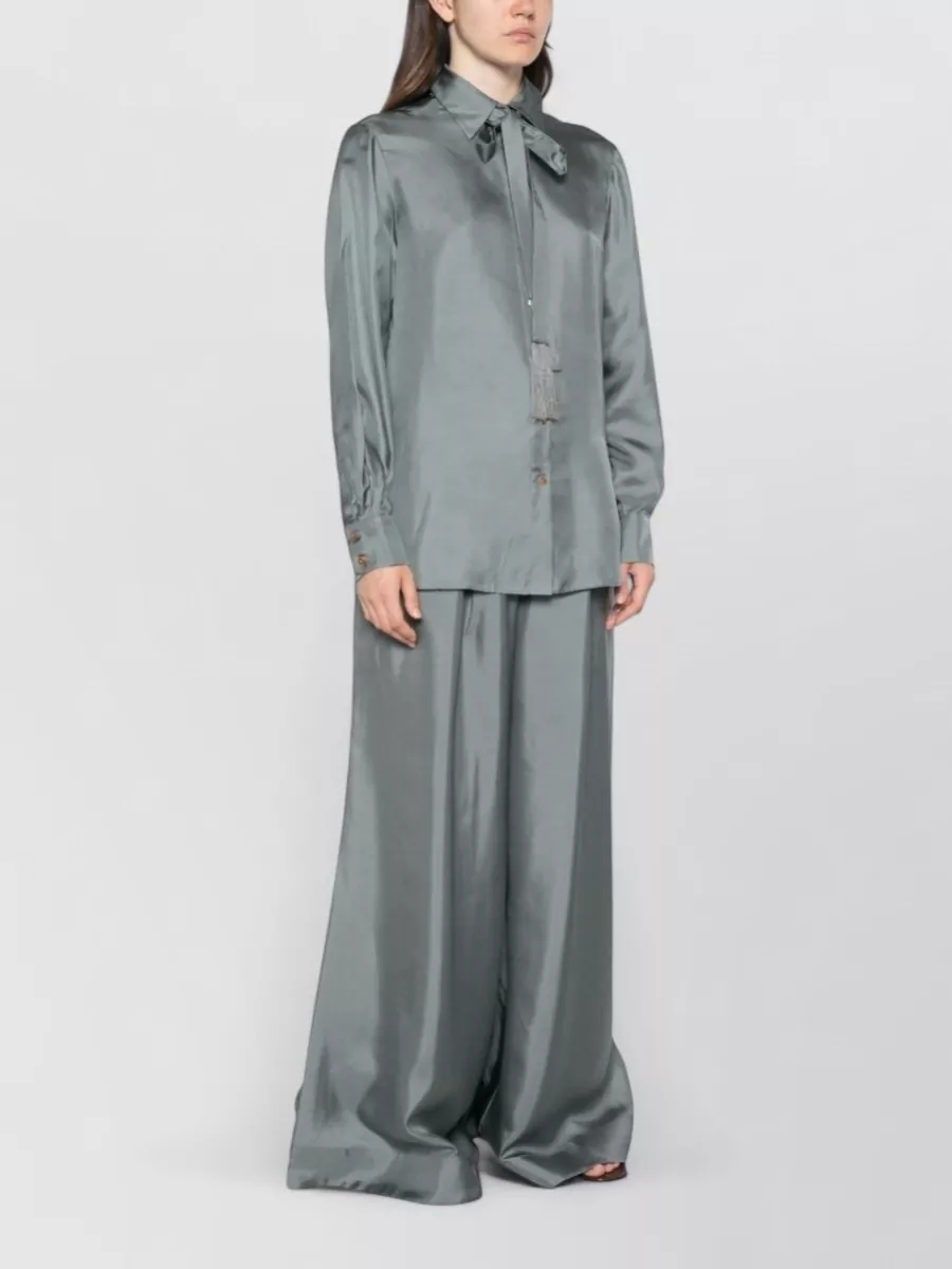 Zimmermann Silk Pussy-Bow Long-Sleeve Shirt