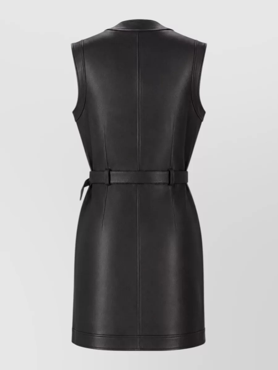 La Rose Leather Mini Dress