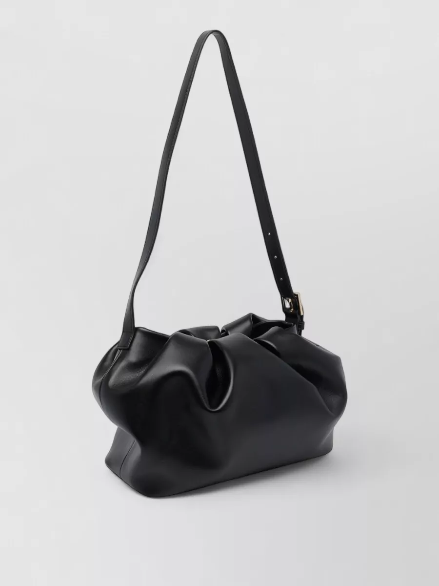 Themoiré Athena Shoulder Bucket Bag Gold Hardware