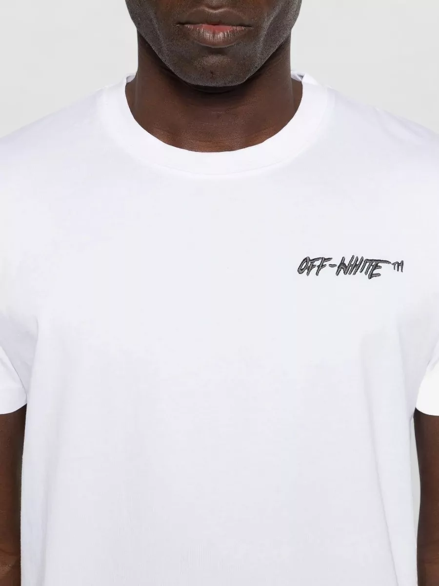 Off-White Logo Short Sleeve Slim Crew Neck T-Shirt
