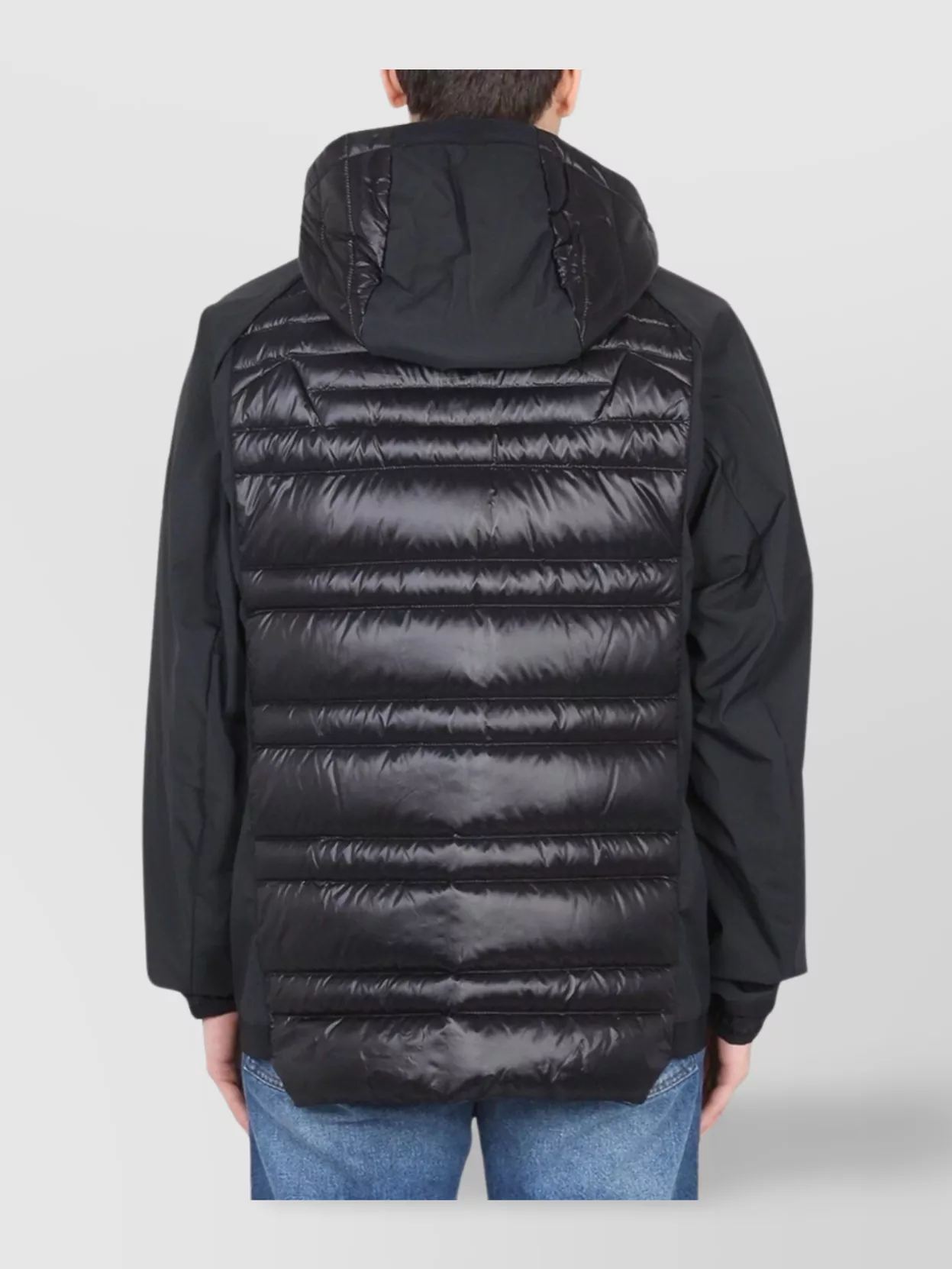 Boss Quilted Hooded Jacket With Side Zipper Pockets