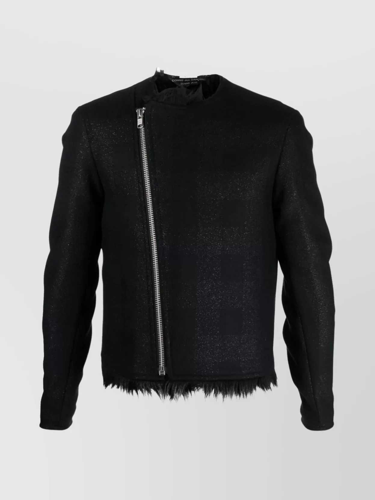 Comme Des Garçons Men's Frayed Hem Shimmering Finish Jacket