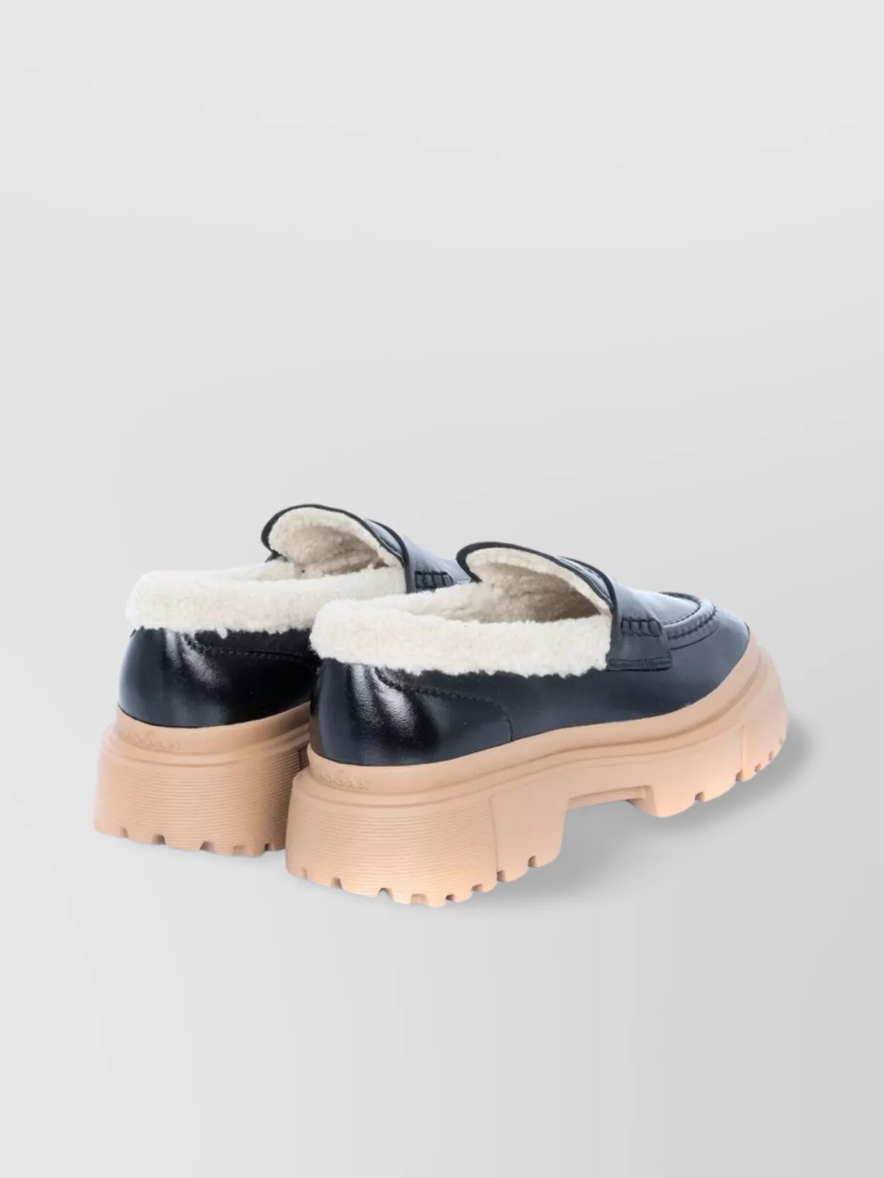 Hogan Loafers Chunky Sole Round Toe In Pink