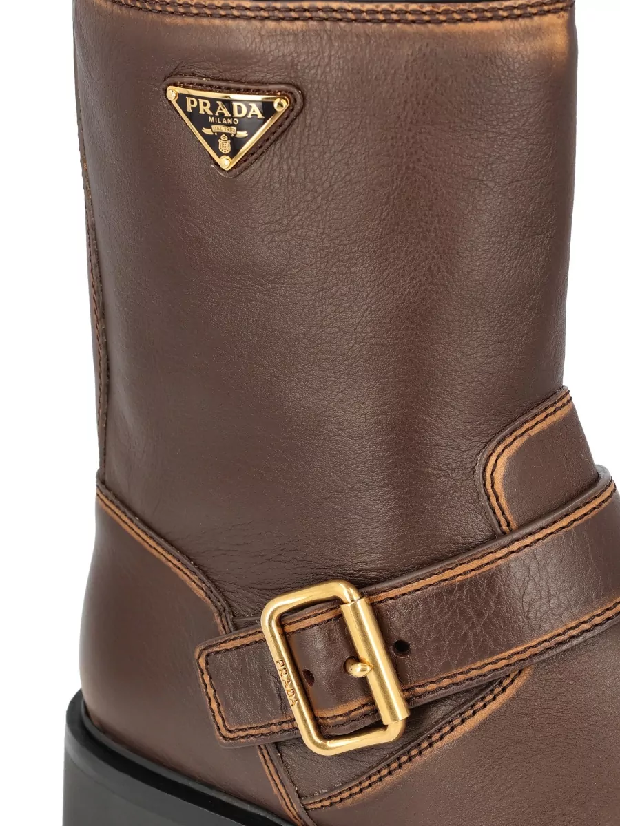 Prada Leather Ankle Boots