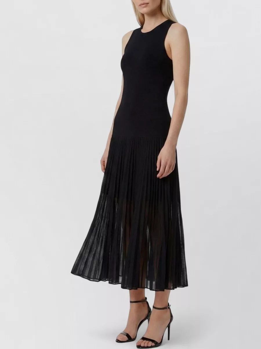 Alaïa Pleated Knit Midi Dress