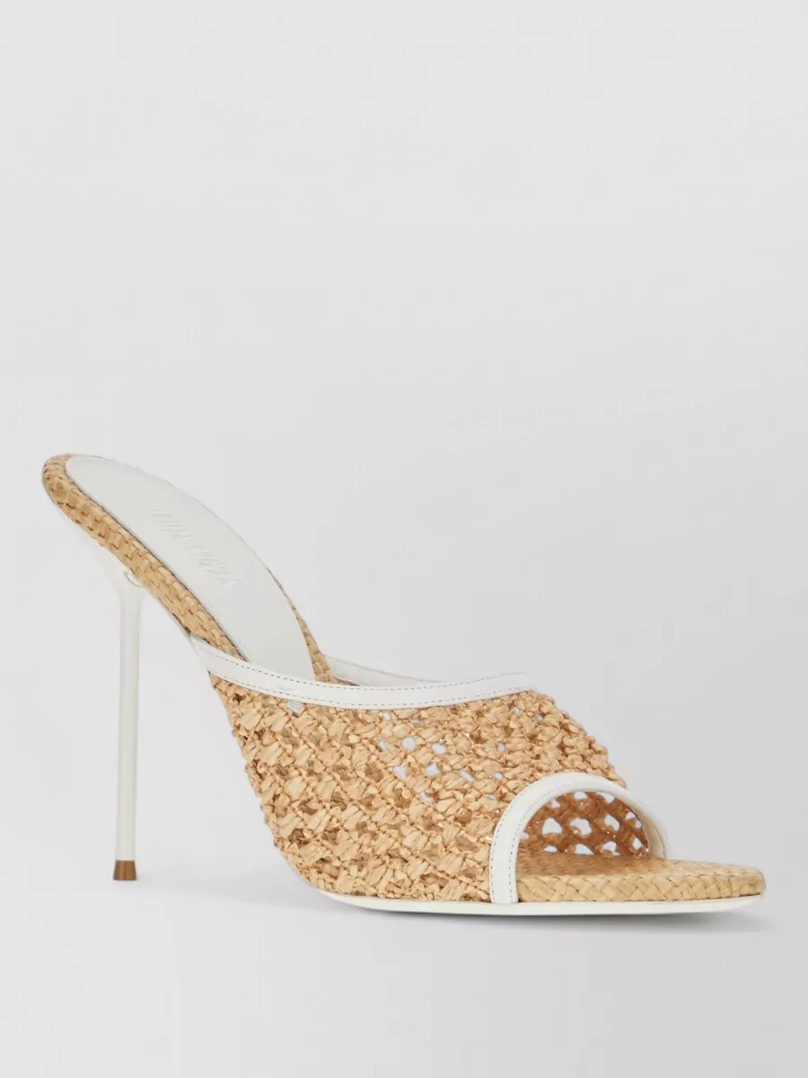 Paris Texas Raffia Mules