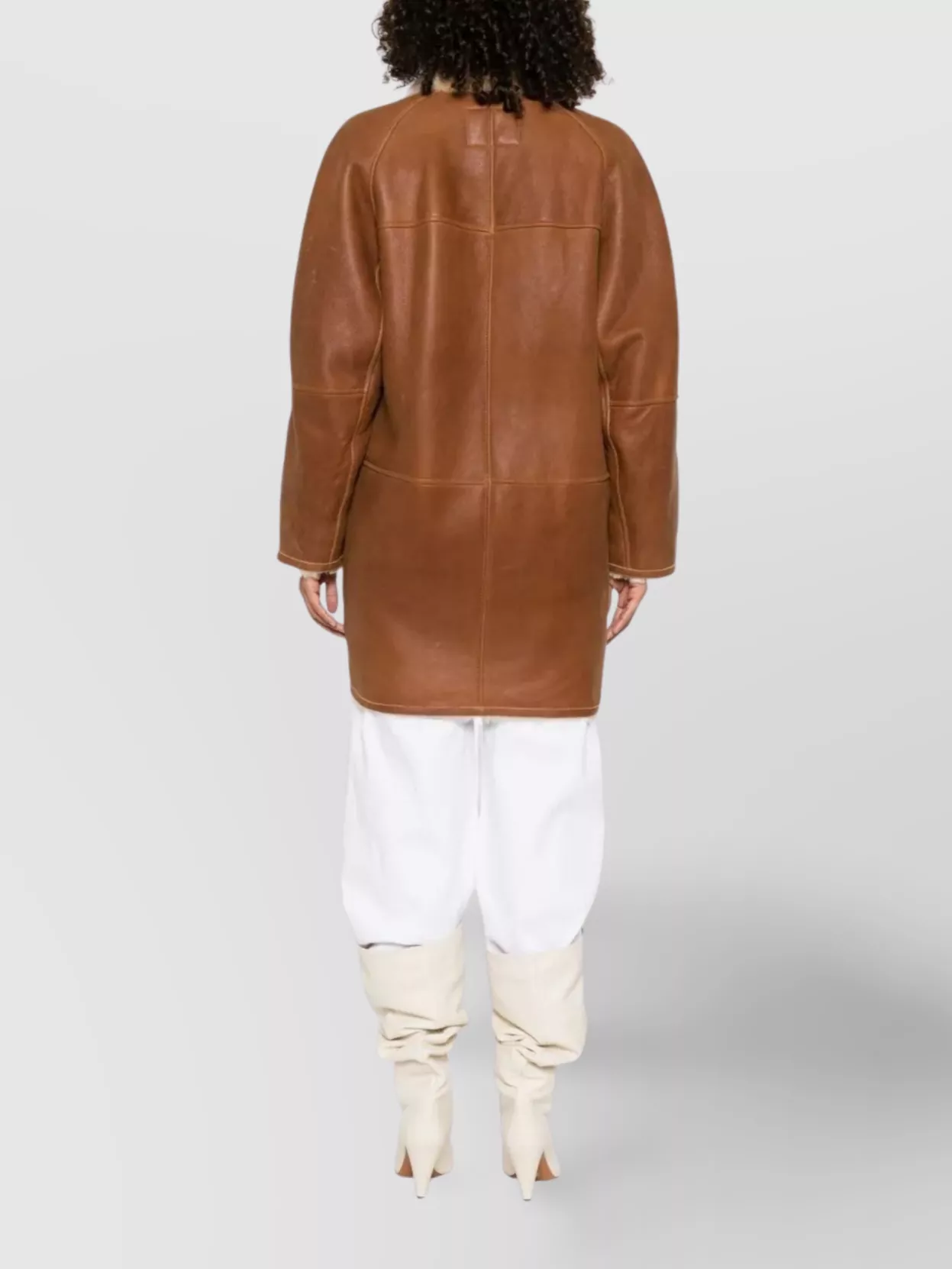 Isabel Marant Longline Jacket Shearling Collar