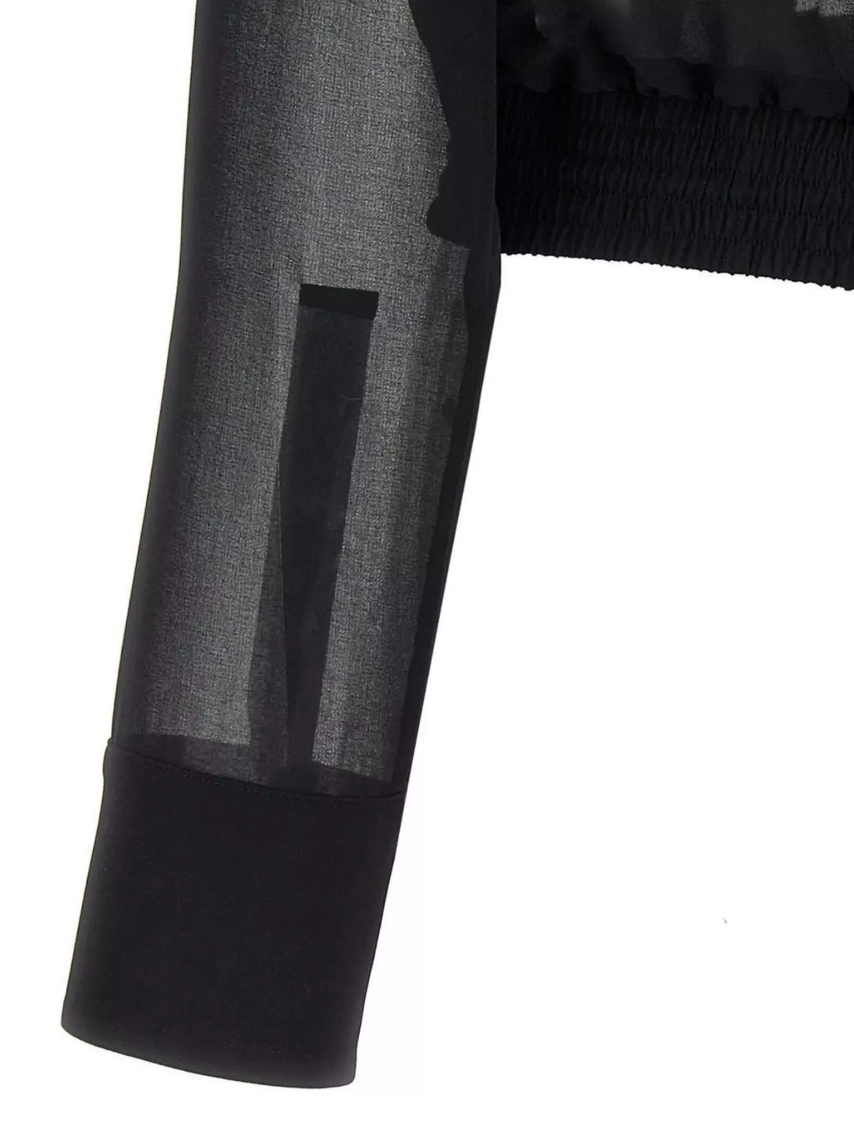 Pinko Black Georgette Crop Shirt With Elastic Waistband