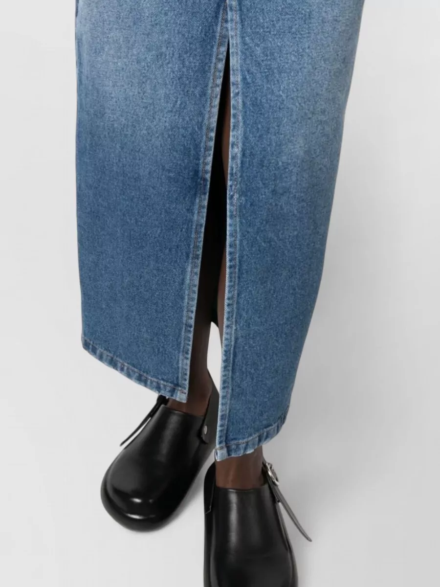 Armarium Denim High-Rise Midi Skirt
