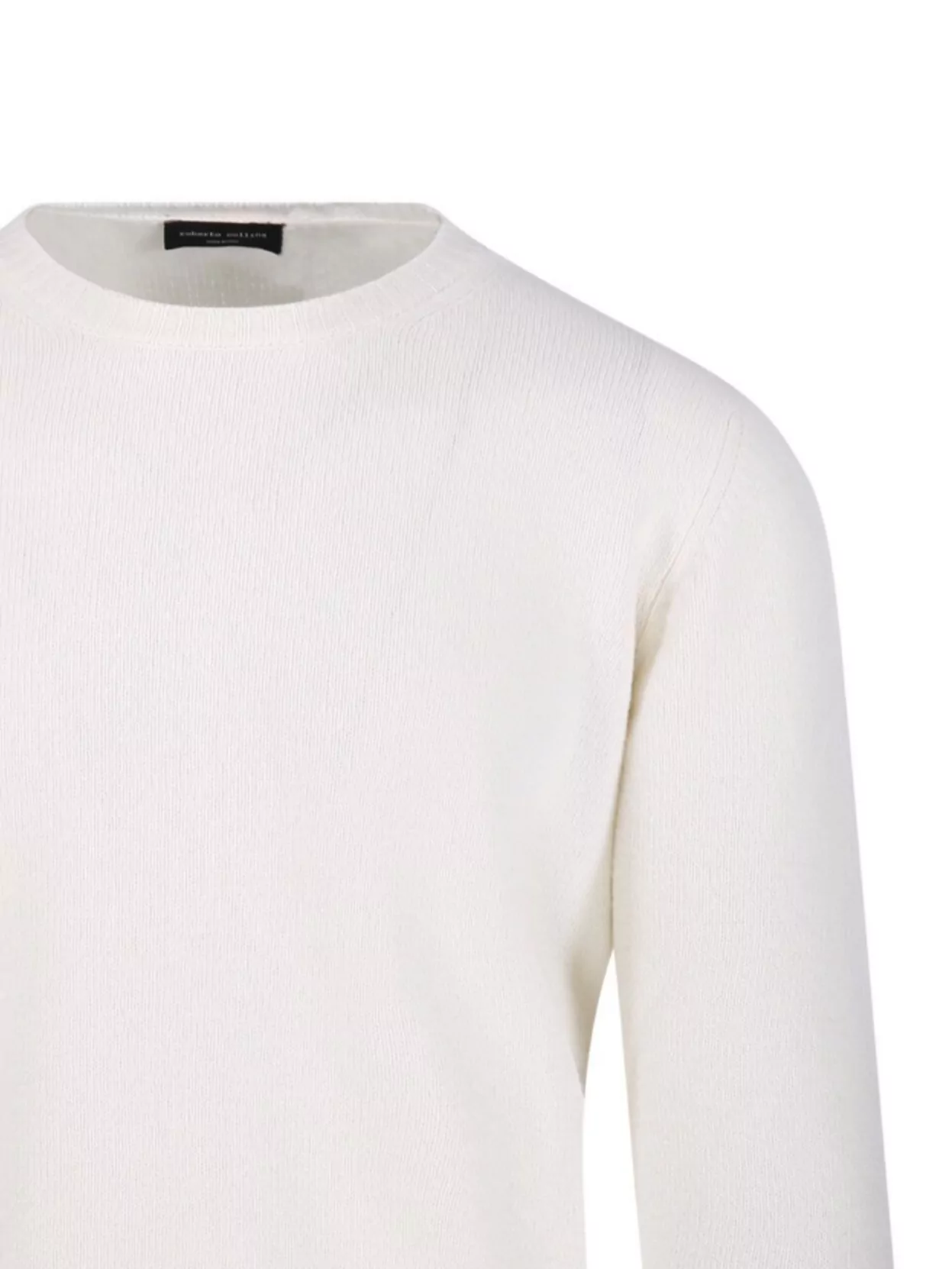 Roberto Collina Long Sleeve Crew Neck Ribbed Sweater