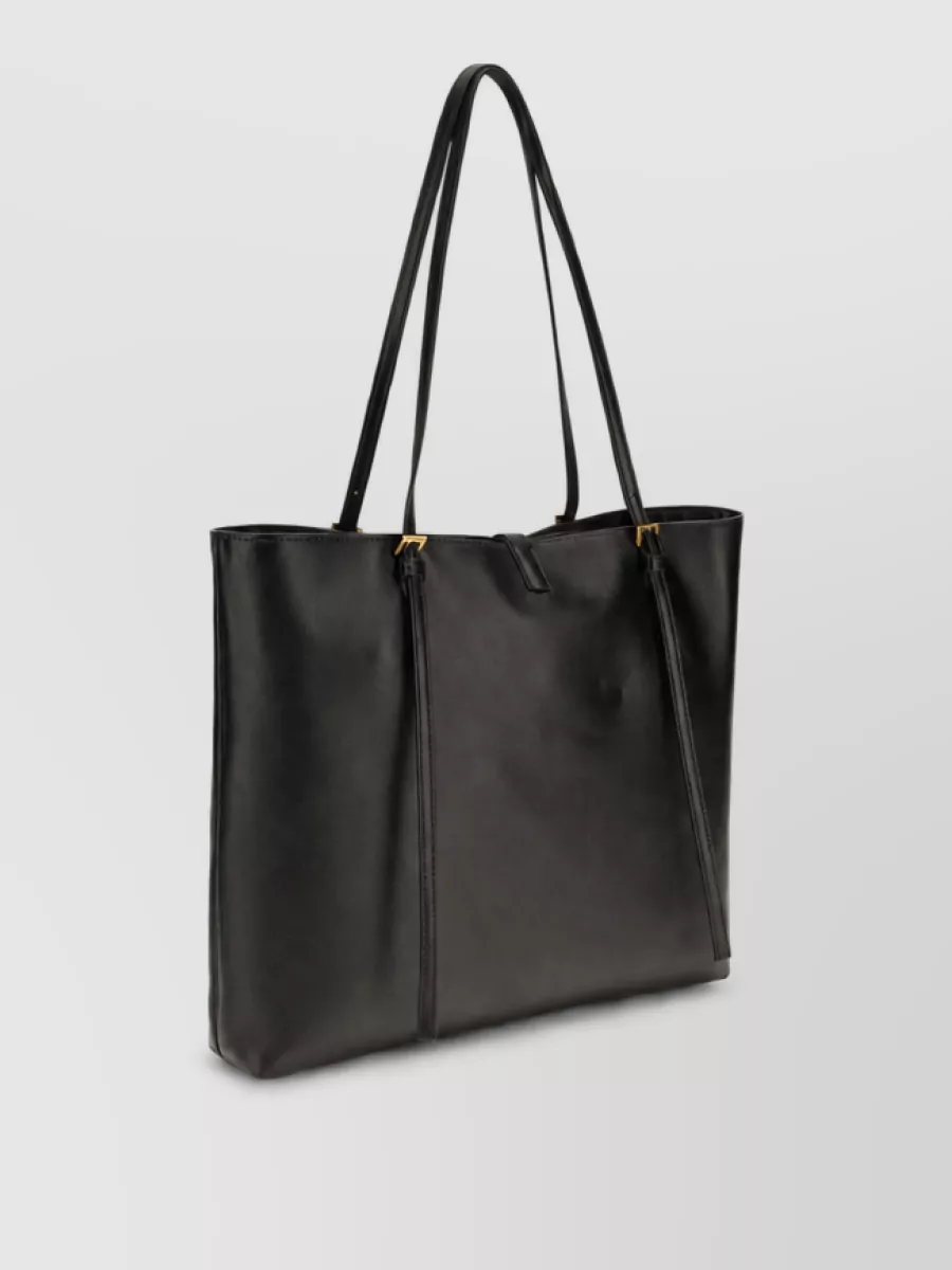 Versace la medusa lamb leather tote bag