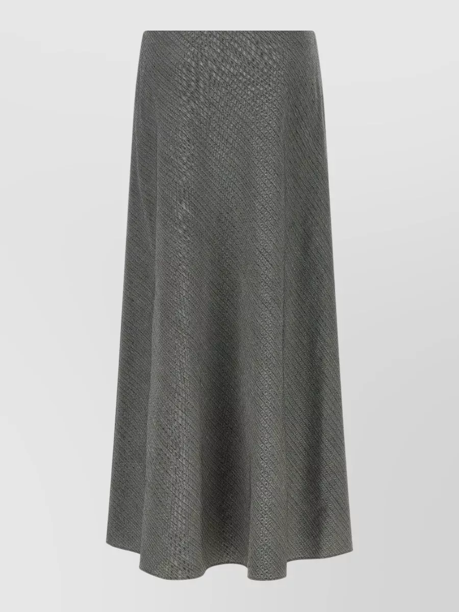 Alberta Ferretti chevron a-line maxi skirt