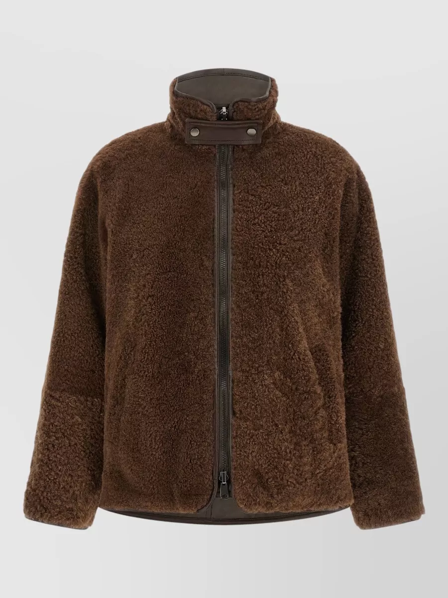 Brunello Cucinelli Shearling Reversible Oversized Paneled Jacket