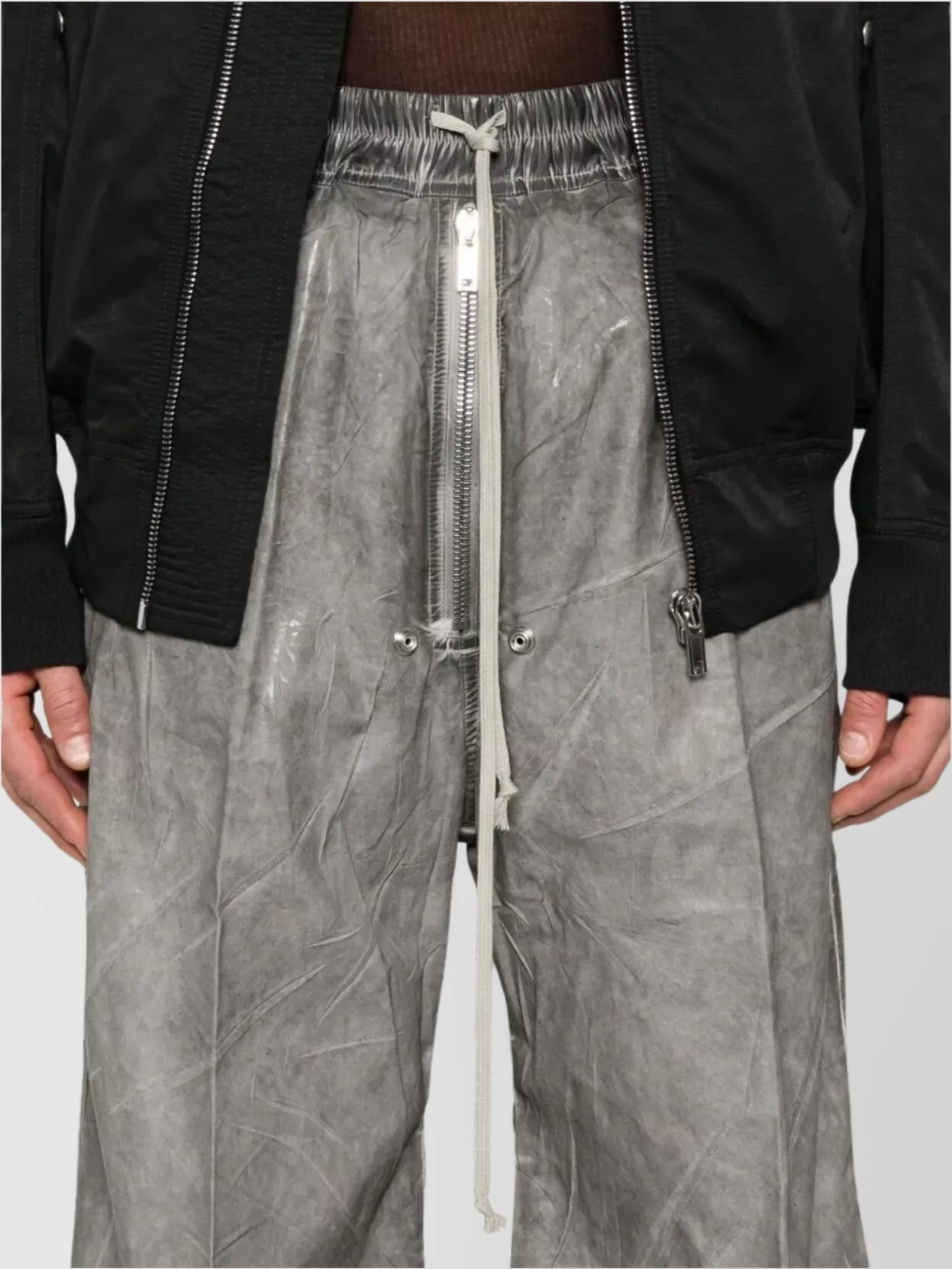 Rick Owens Drkshdw Drawstring Waist Wide Leg Trousers