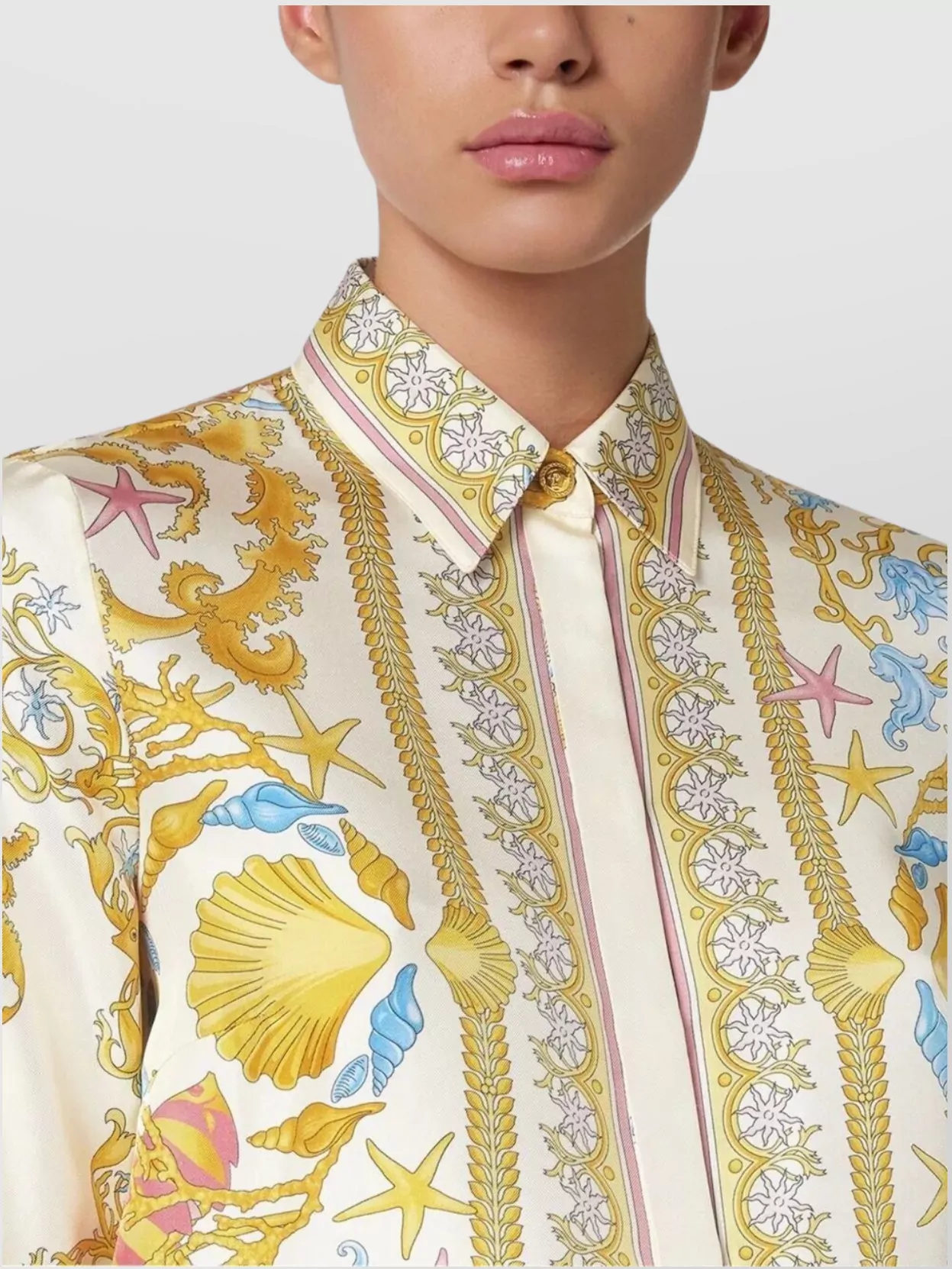 Versace Silk Shirt Underwater Barocco