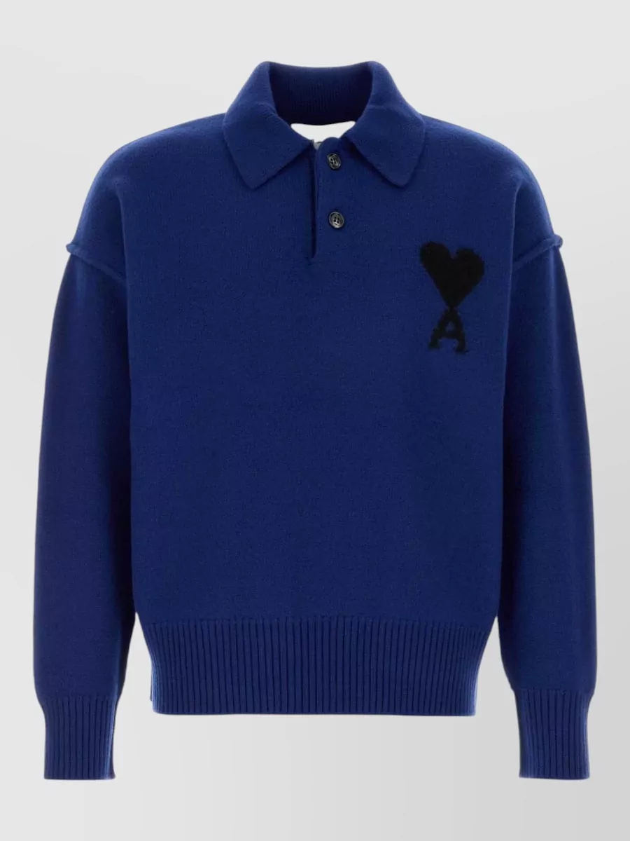 Ami Paris virgin wool polo shirt