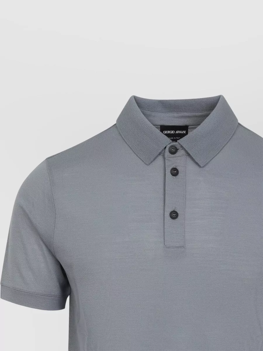 Giorgio Armani Cloud Cotton Polo Collar Regular Fit Shirt