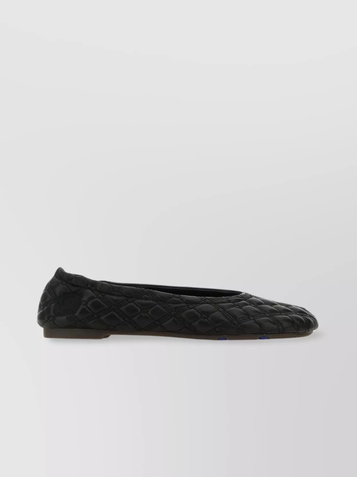 Shop Burberry Lamb Leather Quilted Ballet Flats In Black