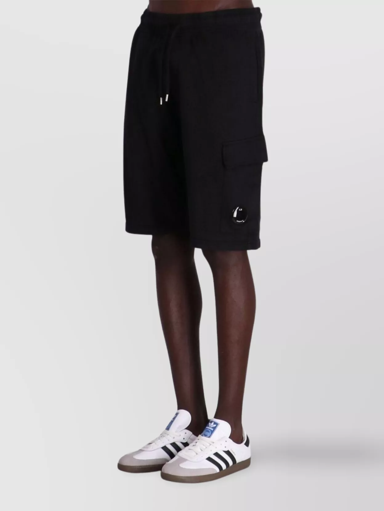 C.p. Company Jersey Fleece Knee-Length Cargo Shorts