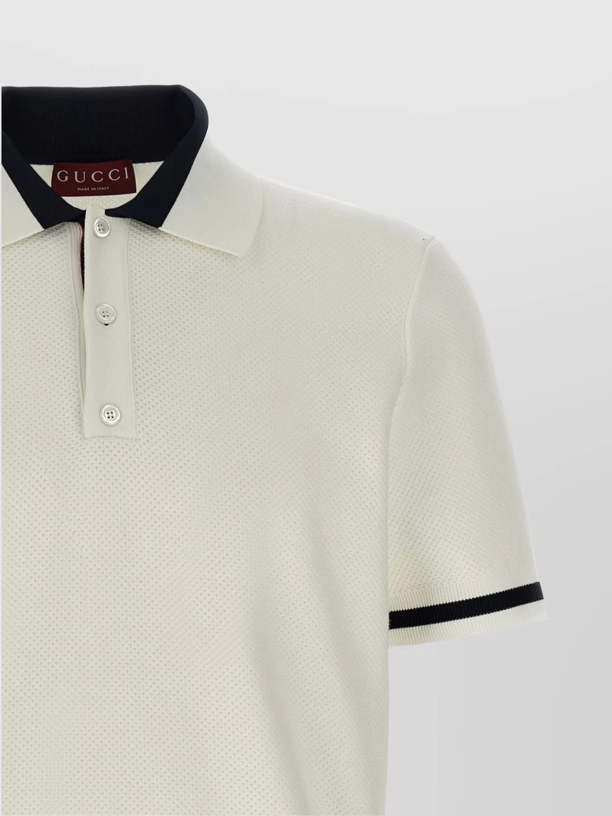 Gucci Intarsia Design Polo Shirt With Contrast Trim