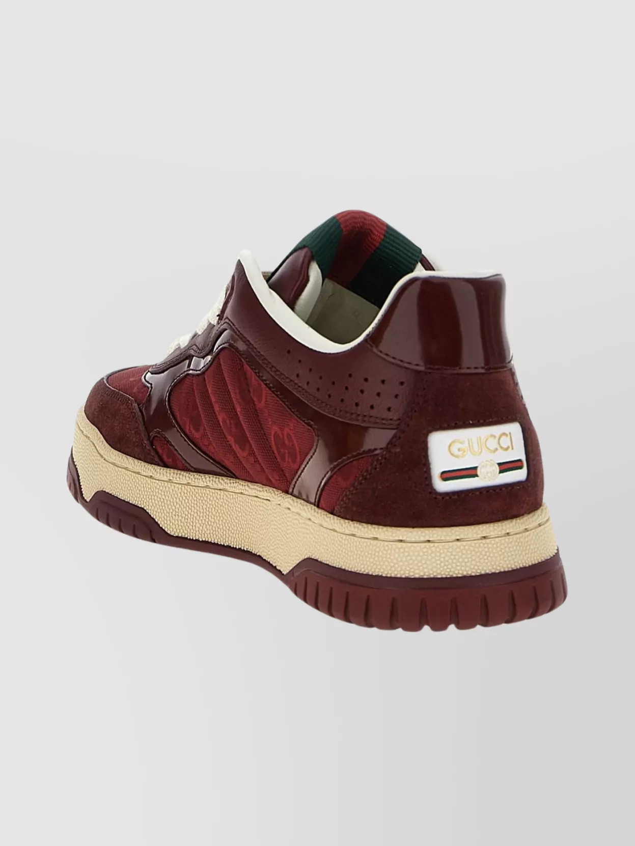 Gucci Re-web Style Sneakers Contrast Sole In Red