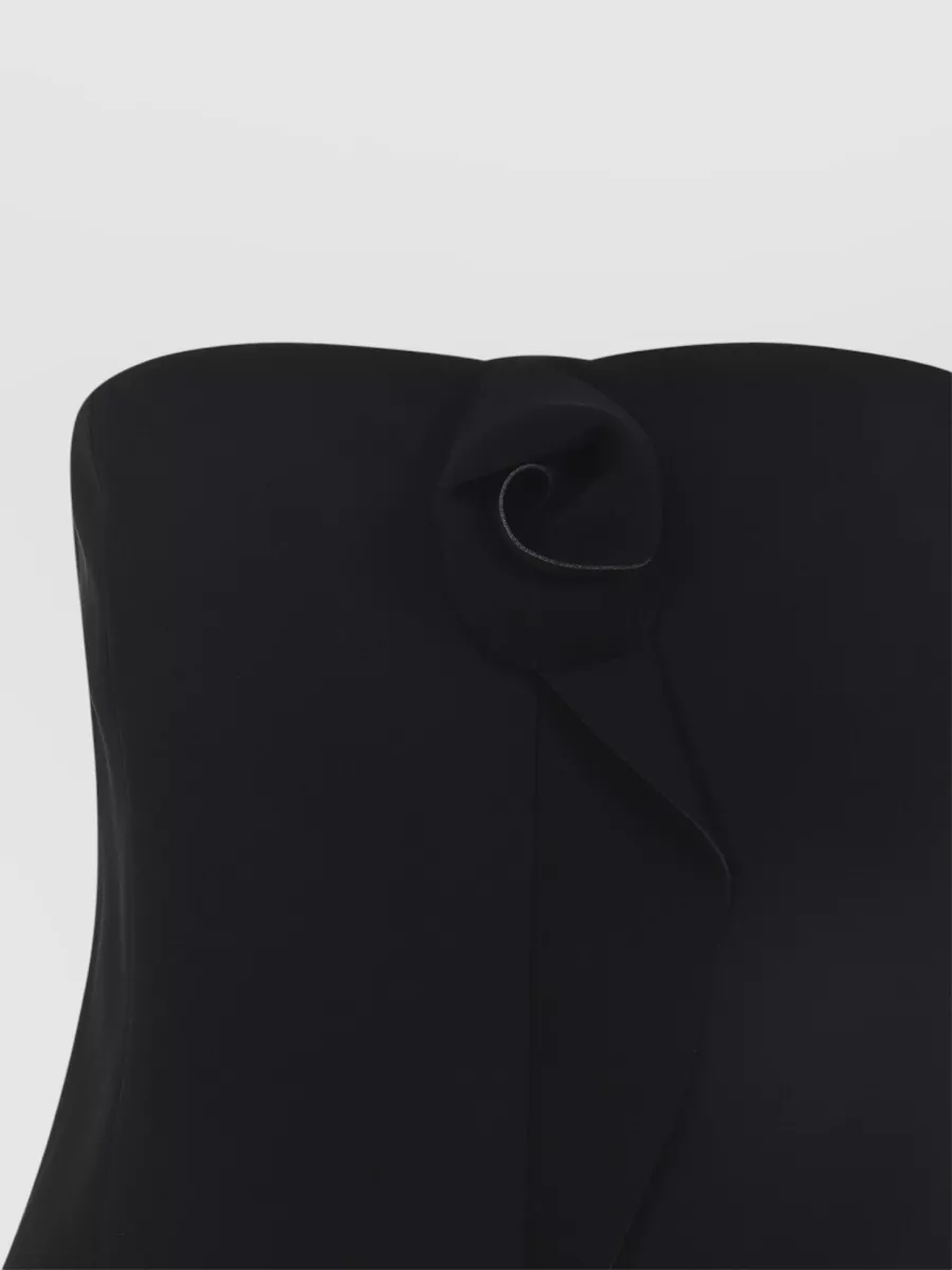 Giorgio Armani Strapless Top Fitted Silhouette Floral Detail