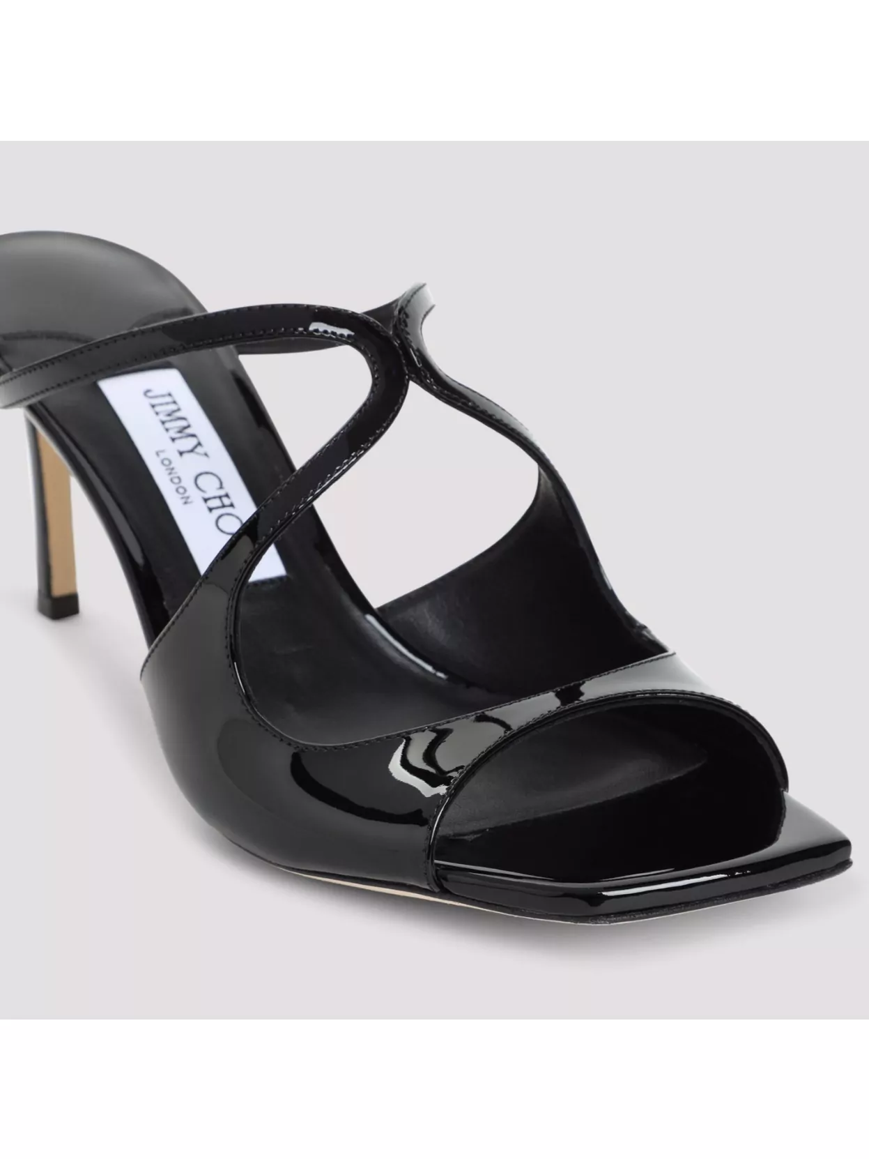 JIMMY CHOO ANISE 75 PATENT LEATHER MULES
