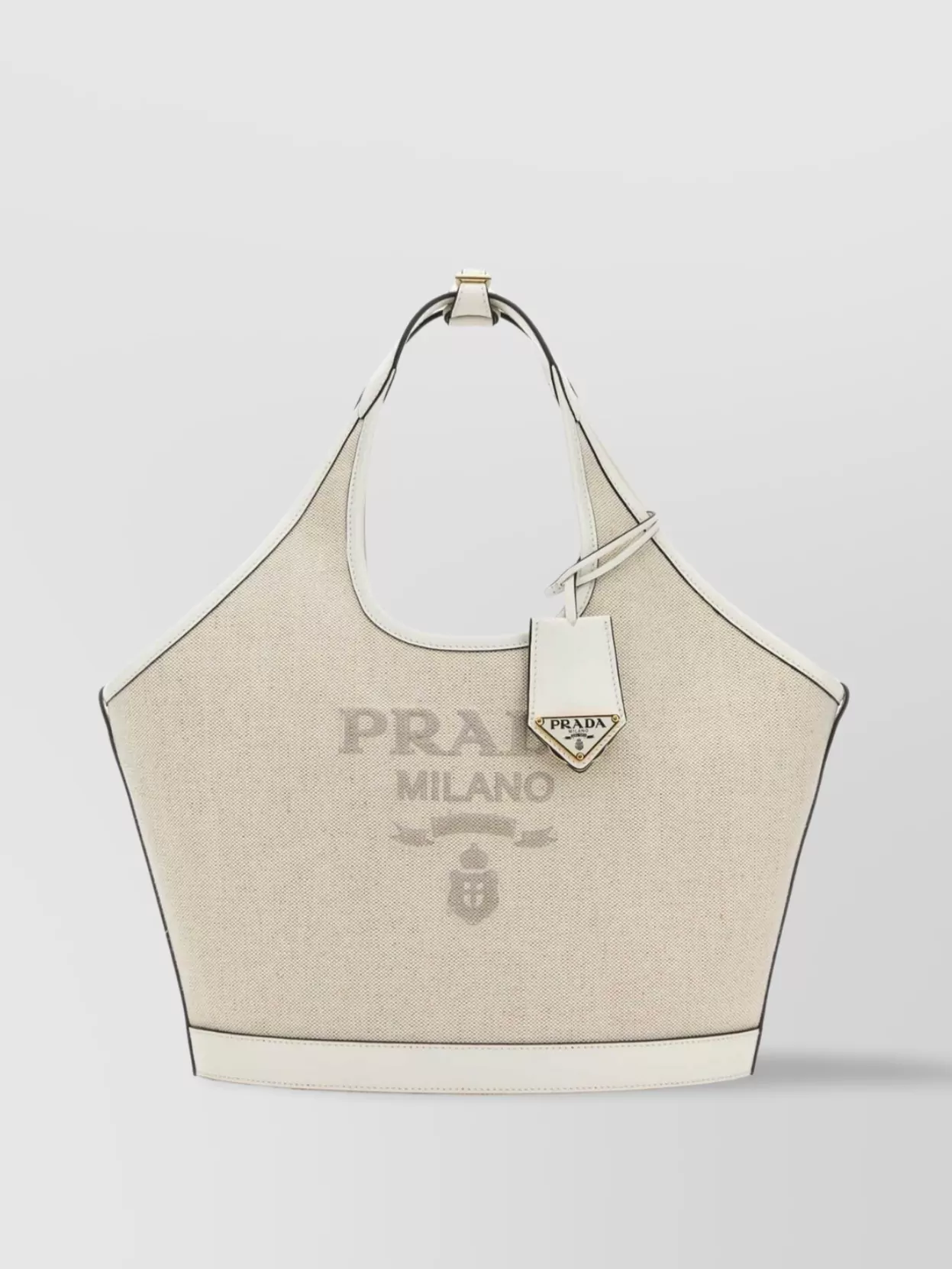 Shop Prada Canvas Top Handle Shoulder Bag