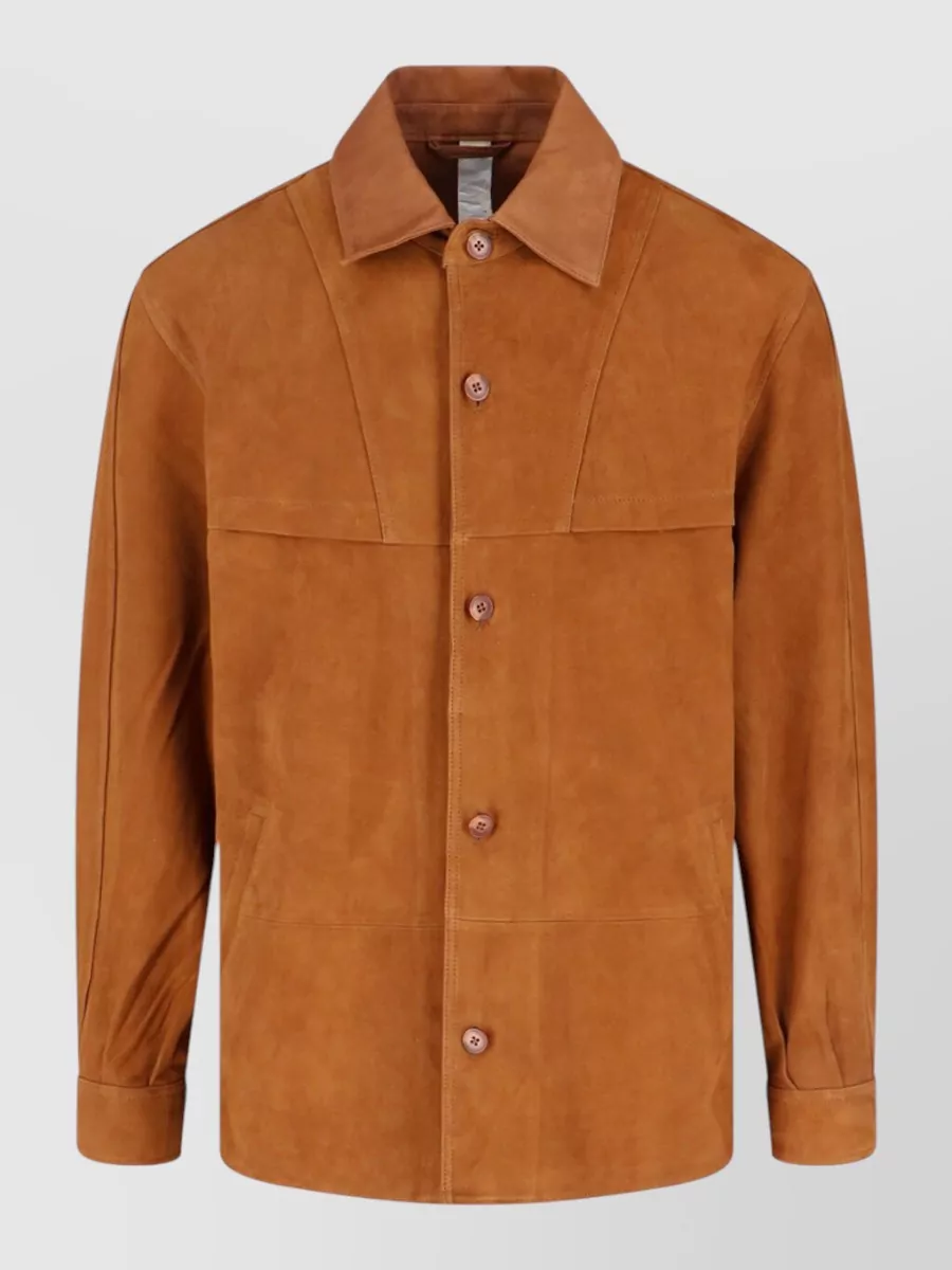 Sunflower leather shirt jacket