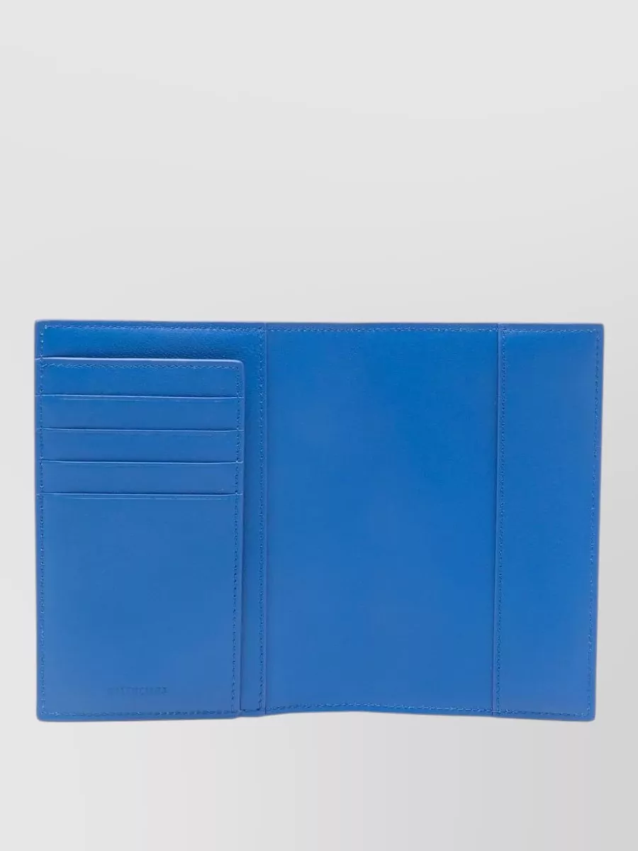 Balenciaga Leather Passport Case Foldable Colorful Print