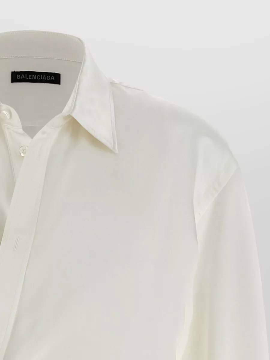 Balenciaga Silk Asymmetric Wrap Shirt