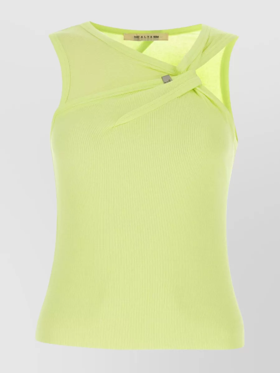 Shop Alyx Stretch Fit Sleeveless Cross-over Top In Yellow