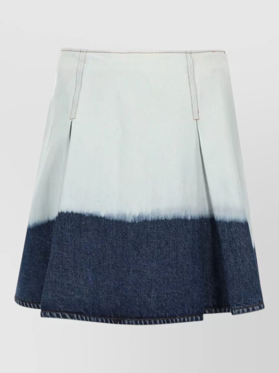 Marni Denim midi a-line skirt