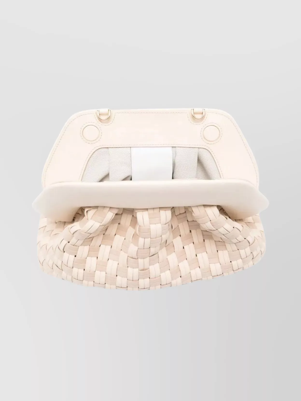 Themoirè Rectangular Suede Clutch Braided Strap