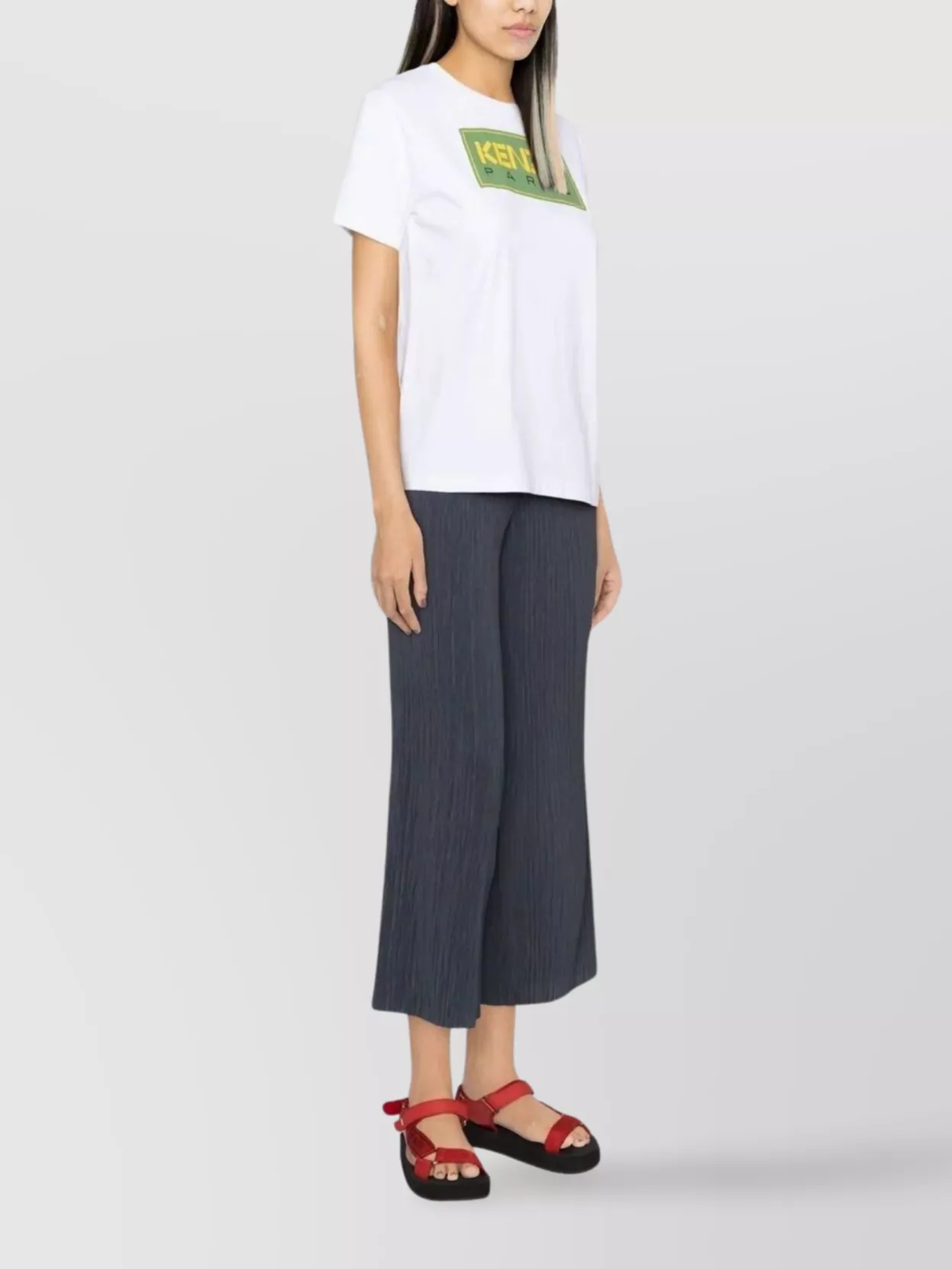 Kenzo Parisian Crewneck T-Shirt With Short Sleeves