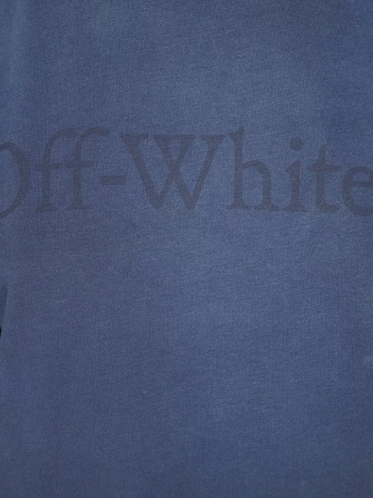 Off-white Boxy Crew Neck Short Sleeve T-shirt In Blue