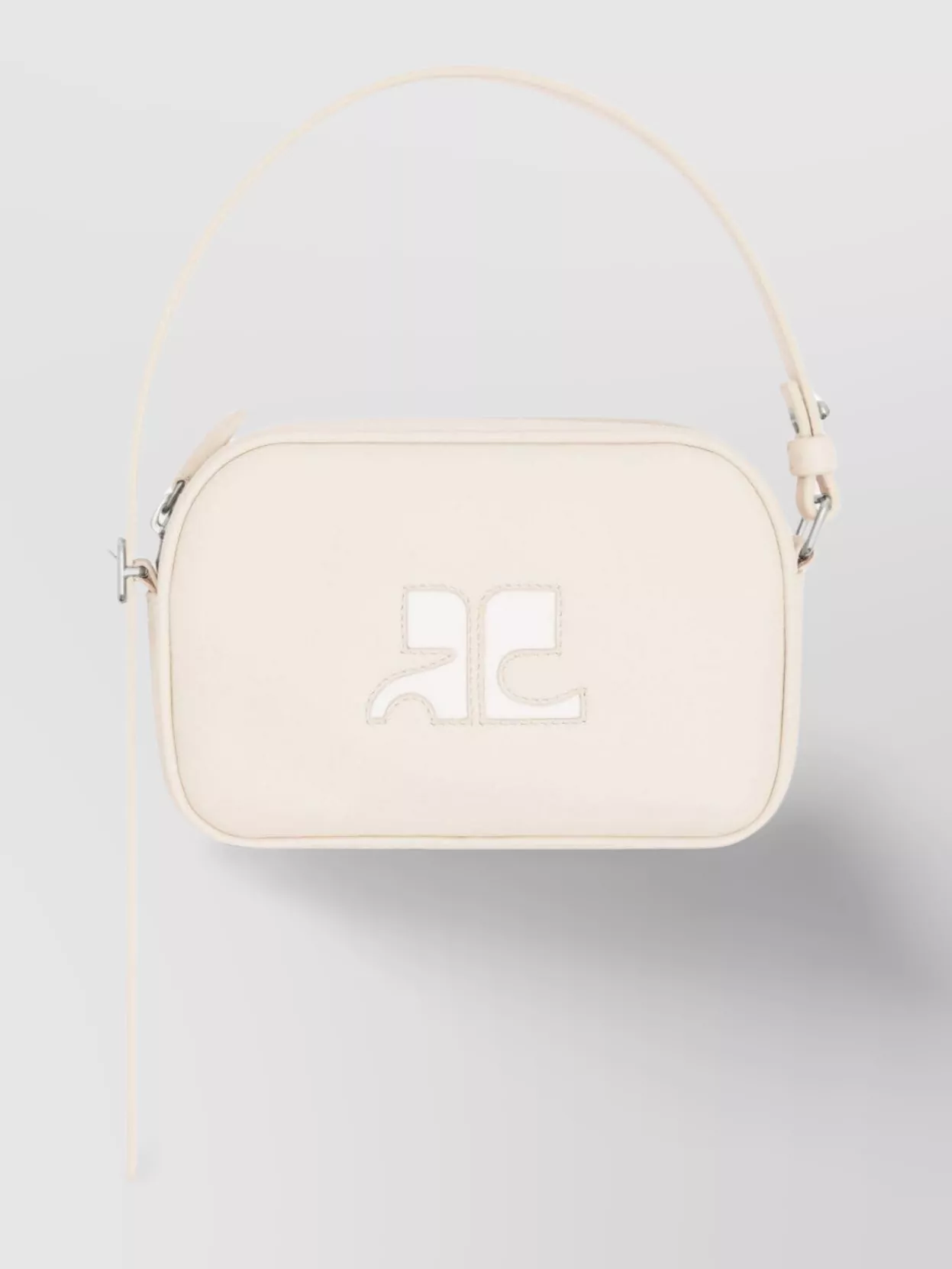 Shop Courrèges Adjustable Strap Shoulder Bag In Calfskin