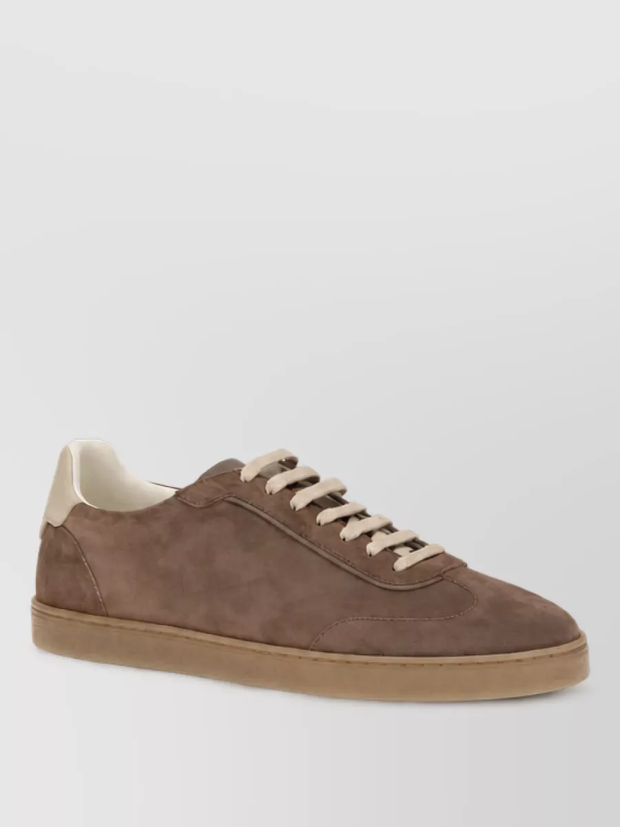 Brunello Cucinelli Calf Leather Low Top Sneakers