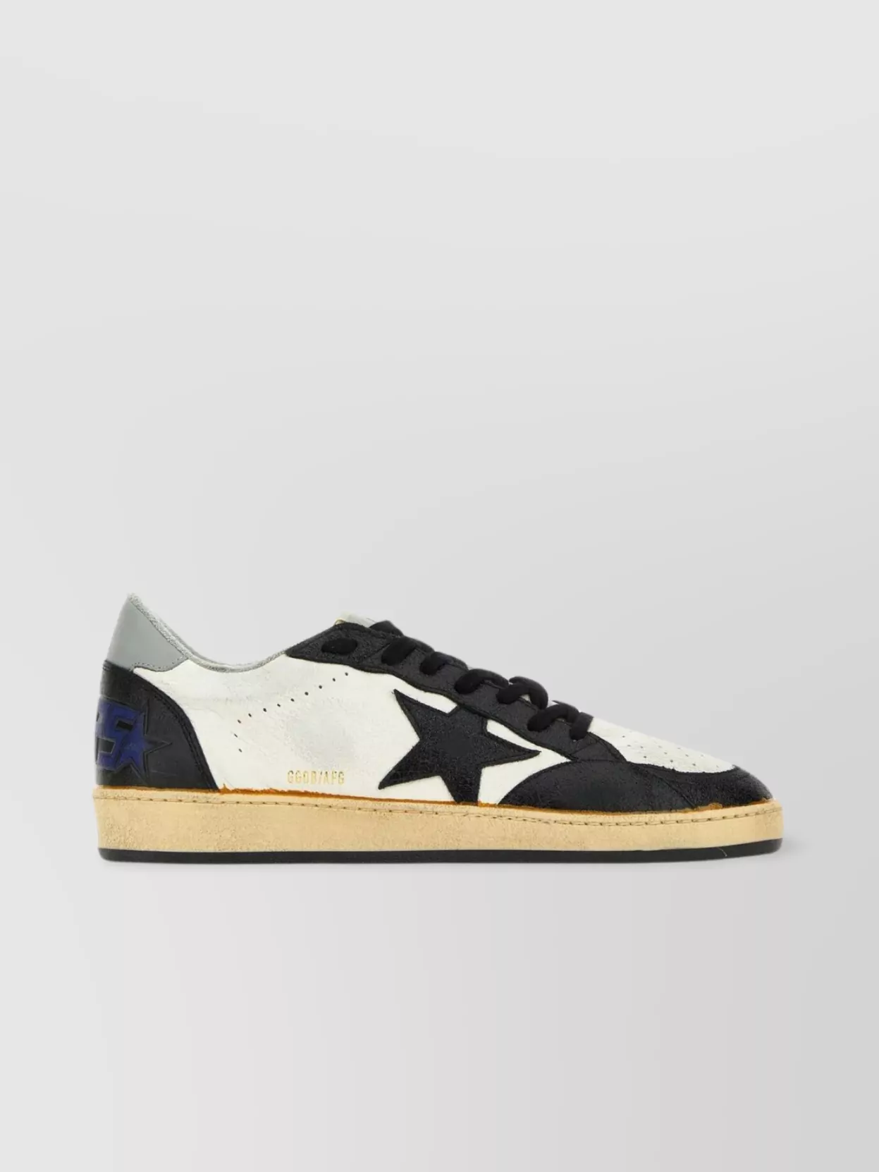 Shop Golden Goose Unique Texture Distressed Leather Sneakers In Black