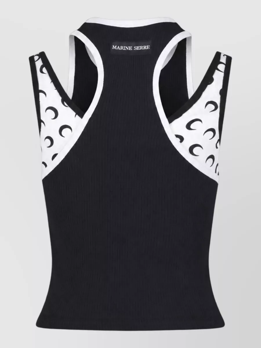 Marine Serre Jersey Layered Tank Top