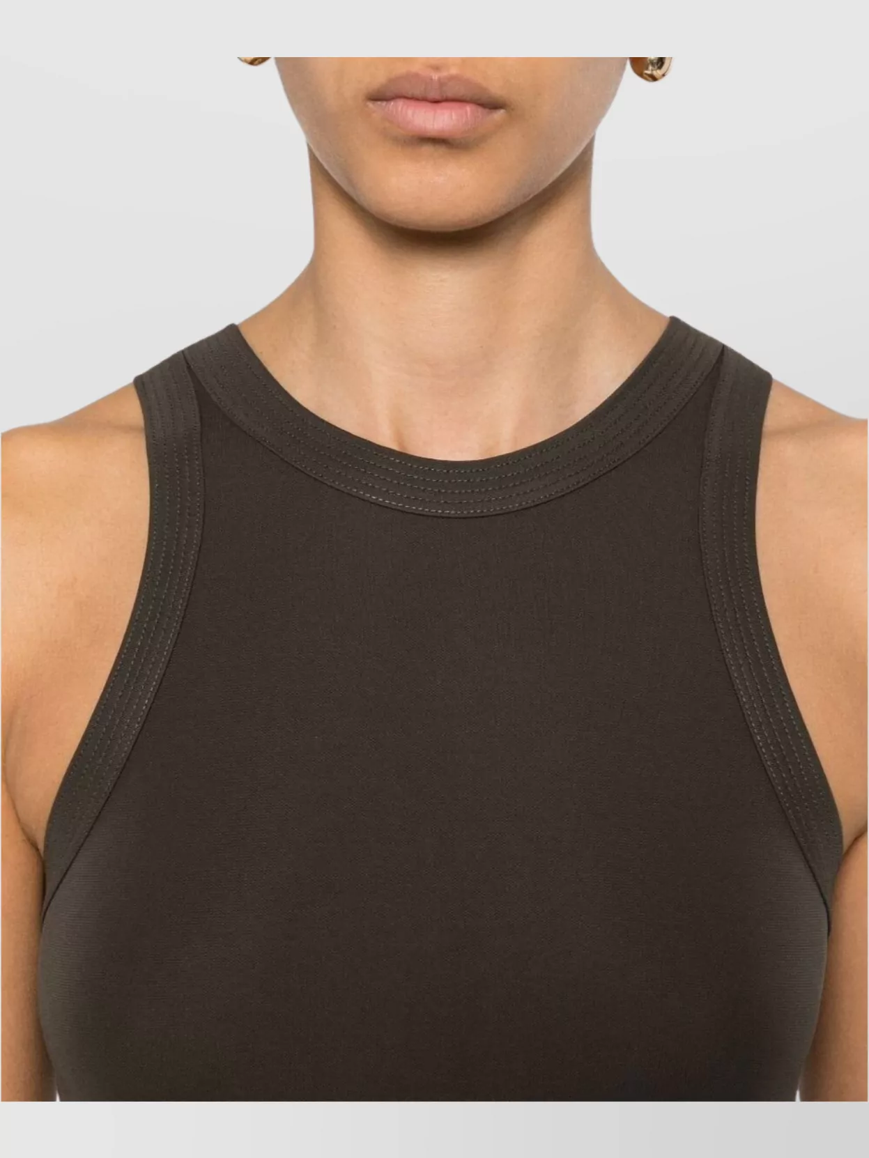 Totême Crew Neck Fitted Silhouette Racerback Style