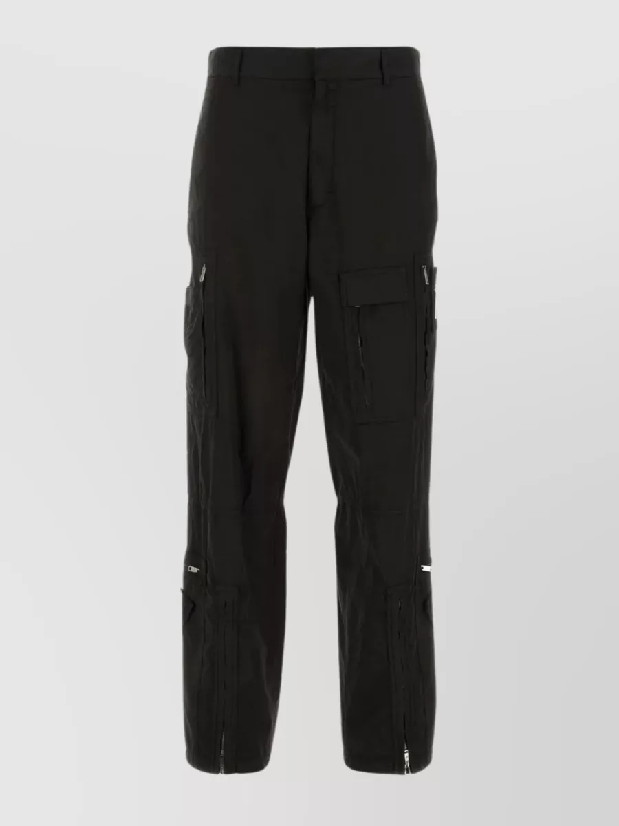 Shop Givenchy Cargo Style Stretch Poplin Pant In Black