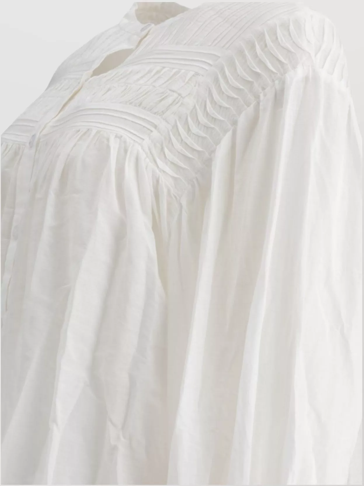 Isabel Marant Etoile Pleated Long Sleeve Textured Cuffed Top