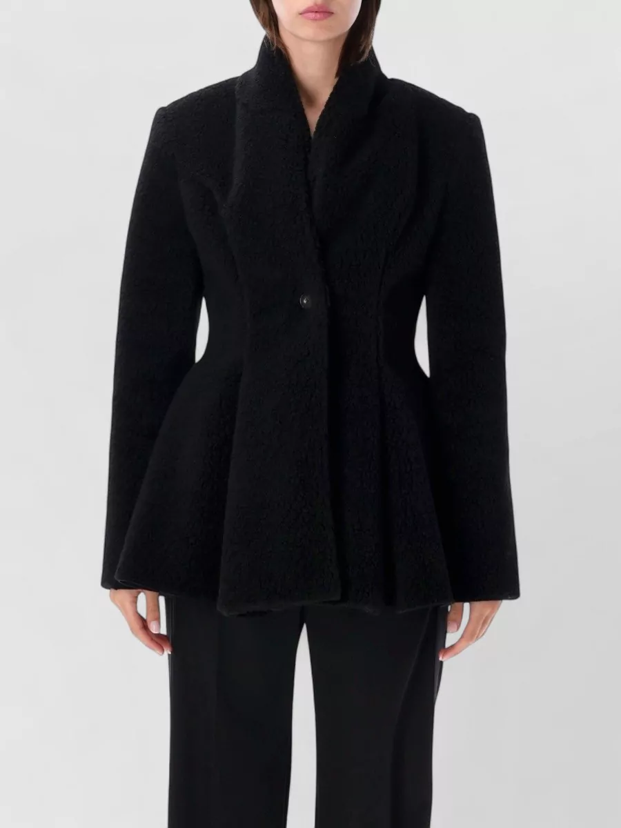 Stella Mccartney plush single-breasted coat