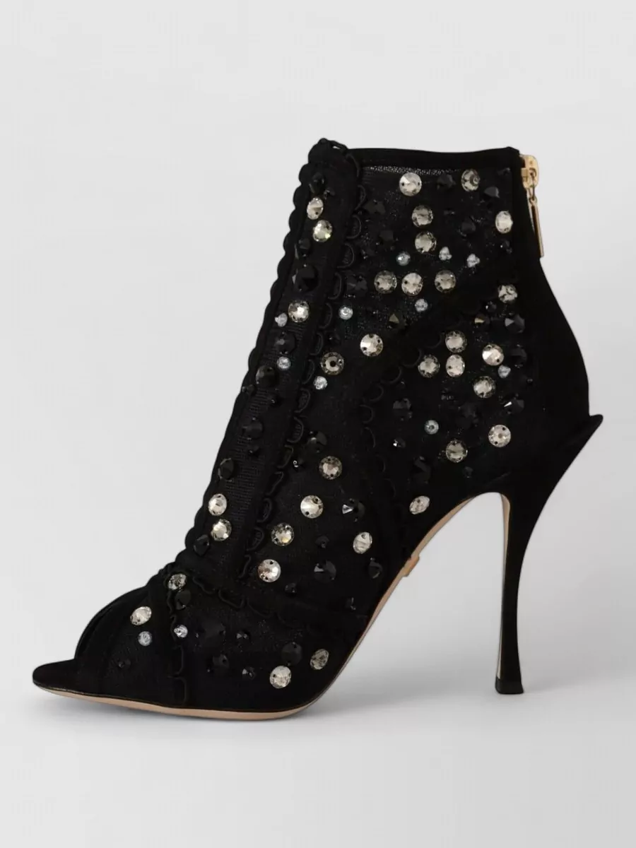 Dolce&Gabbana Crystal-Embellished Ankle Boots