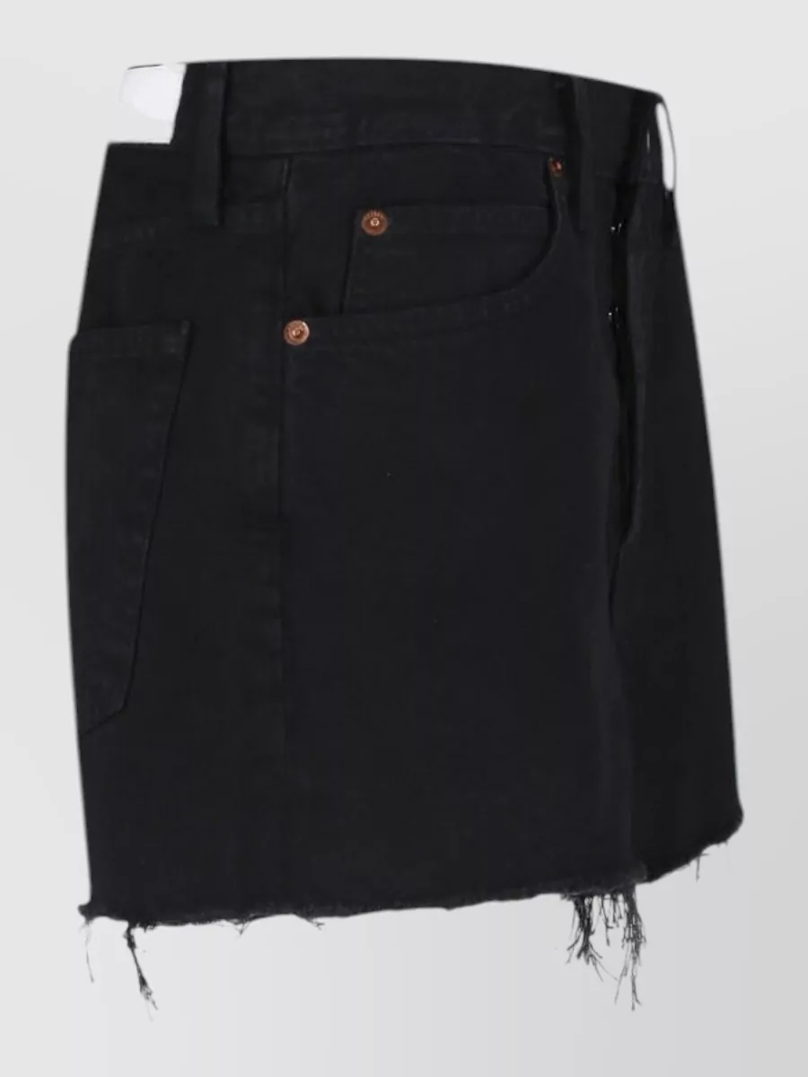 Re/Done Straight Denim Short Shorts
