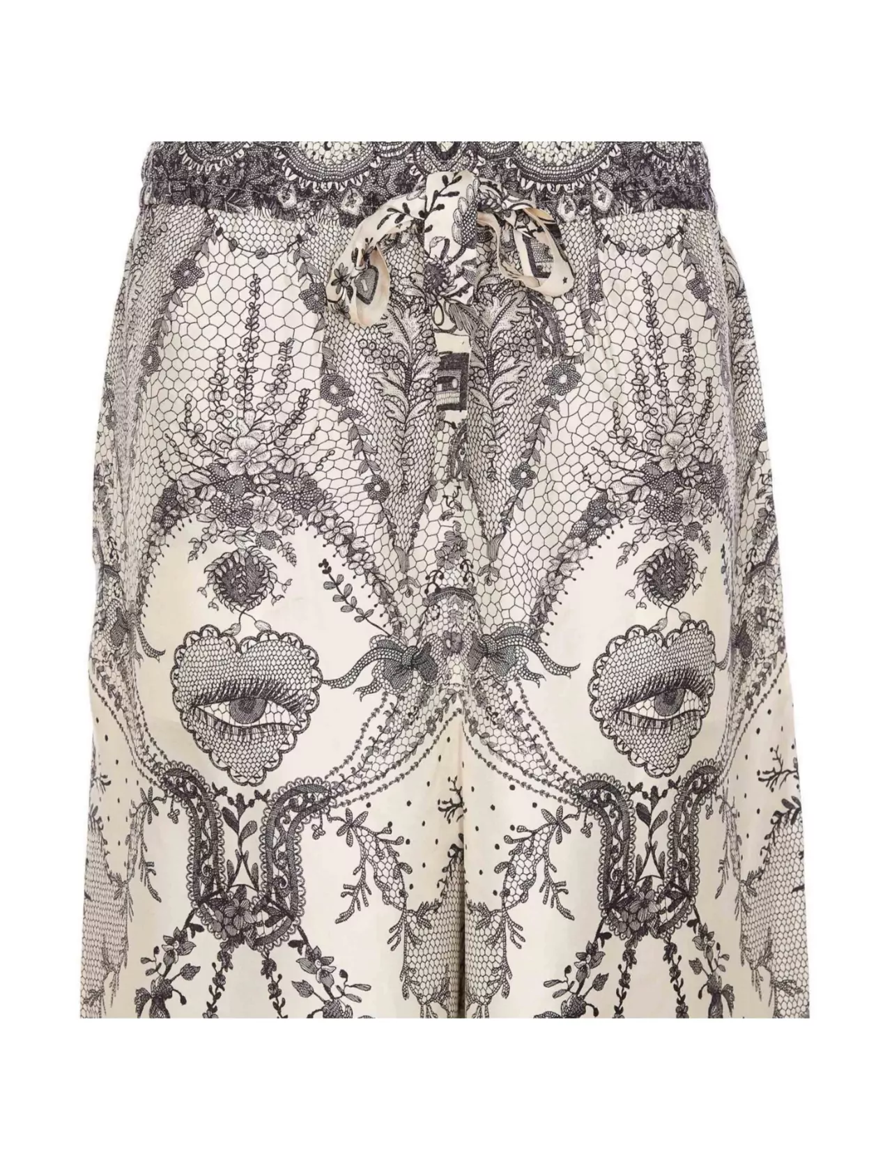 Zimmermann Printed Wide Leg Trousers With Elastic Waistband