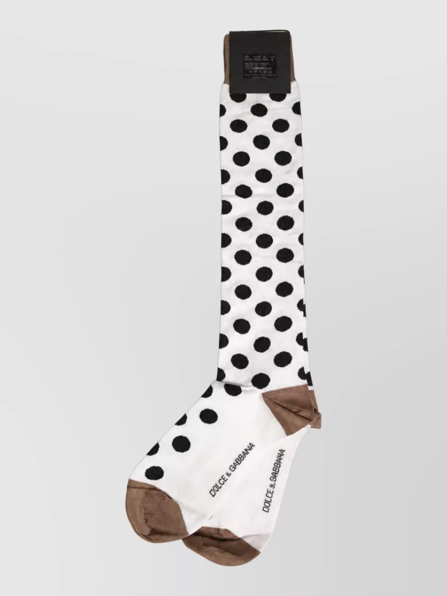 Dolce&Gabbana Polka-Dot Over-The-Calf Socks